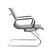 Conference Chair Leo Chrome PU Black